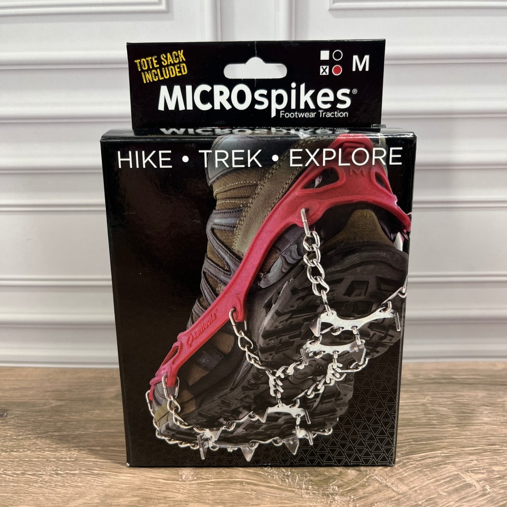 Kahtoola MICROspikes Footwear Traction Unisex Medium Red Stainless Steel Spikes